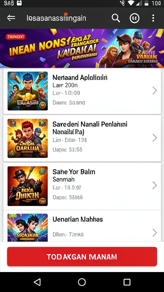 Screenshot mode permainan yang menegangkan dan seru.