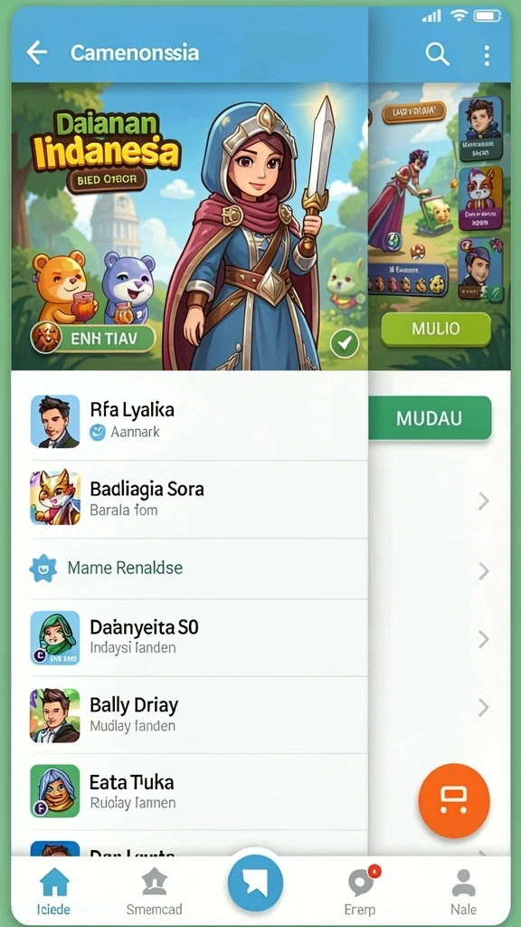 Grafik indah saat menjelajahi dunia DEWI5000.