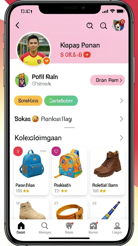 Tangkapan layar menampilkan dashboard permainan yang menarik.