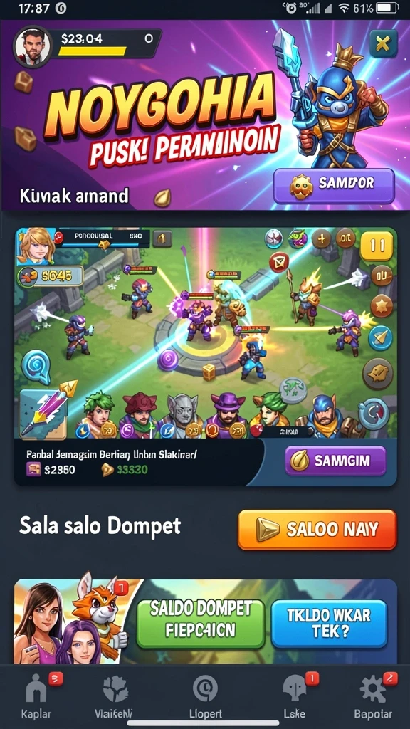 Komunitas pemain aktif di dalam aplikasi.