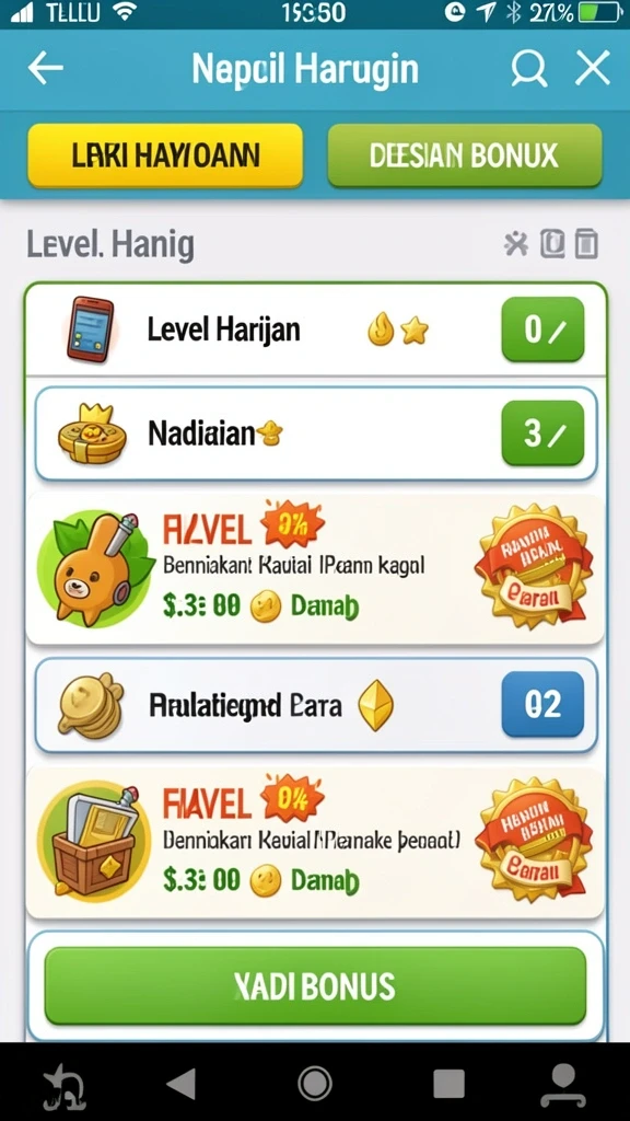 Level-level menantang yang memacu adrenalin.