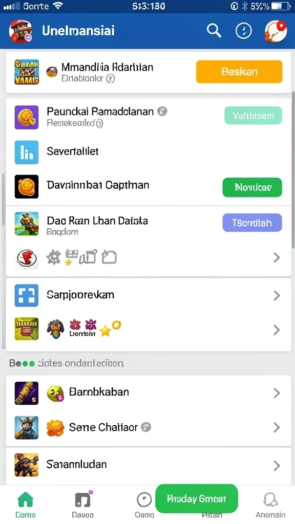 Tampilan antarmuka aplikasi yang ramah pengguna.