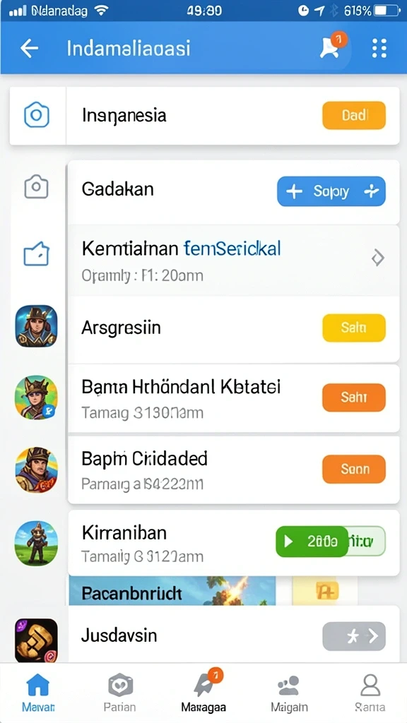Karakter lucu dan grafis warna-warni yang menghibur.