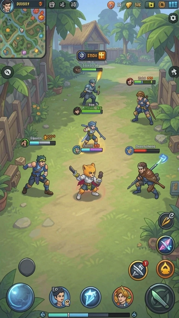 Mode multiplayer yang menunjukkan kerjasama tim yang hebat.