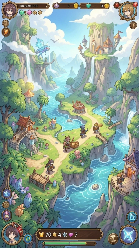 Tampilan awal game yang menarik dan penuh warna.