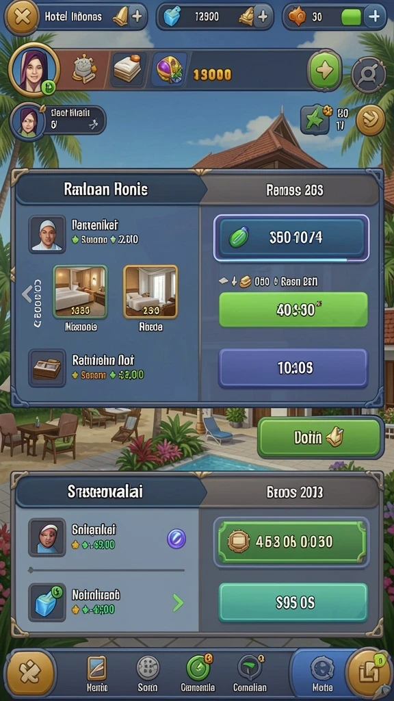 Screenshot dari mode bermain yang menantang.