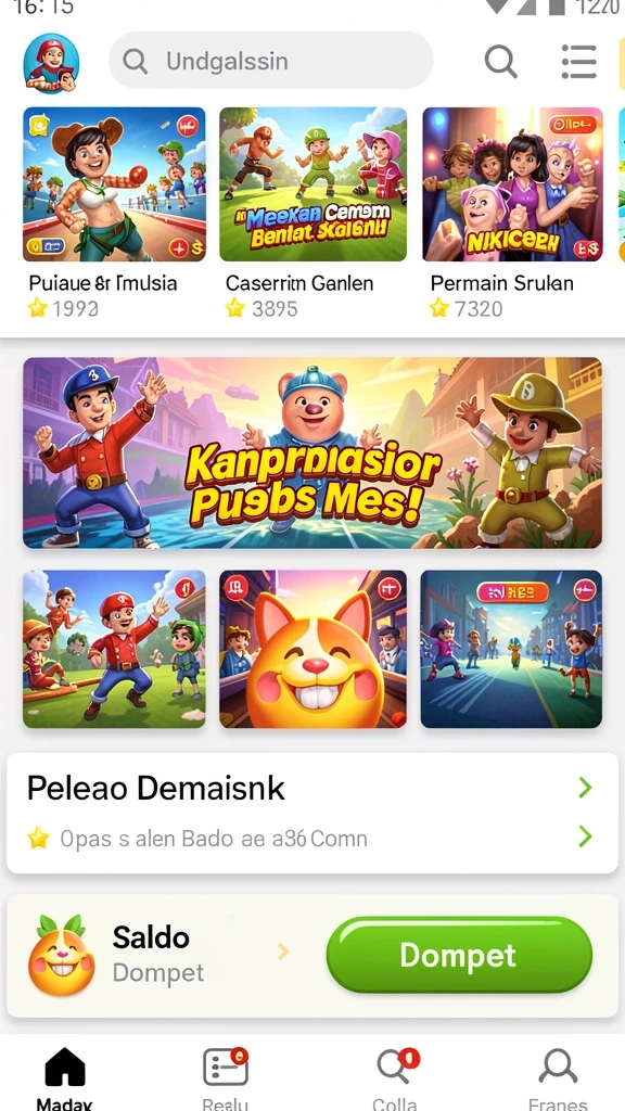 Fitur turnamen mingguan dengan hadiah menarik.